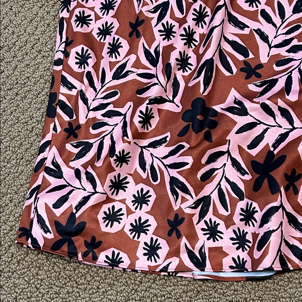 Alexia Admor Brielle Maxi Dress Large Pink Brown Multi Floral Wedding Formal - Picture 11 of 16